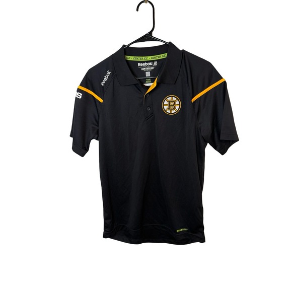 Reebok Other - Reebok Boston Bruins NHL Center Ice Collection Polo Shirt Black Mens Small S/P